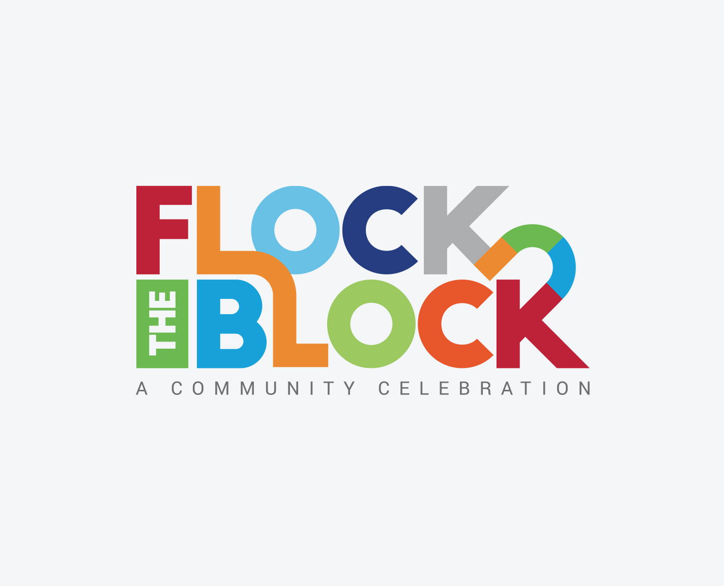 Flock the Block event logo. Copyright College of the Mainland.